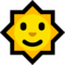 Sun With Face emoji on Microsoft